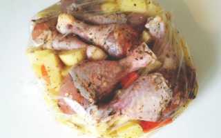Курица с картошкой запеченная в рукаве в духовке — самый вкусный рецепт