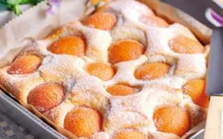 Пирог с консервированными персиками — 2 рецепта