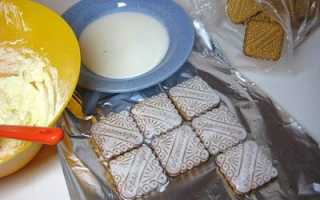 Торт из печенья домик и творога без выпечки фото рецепт